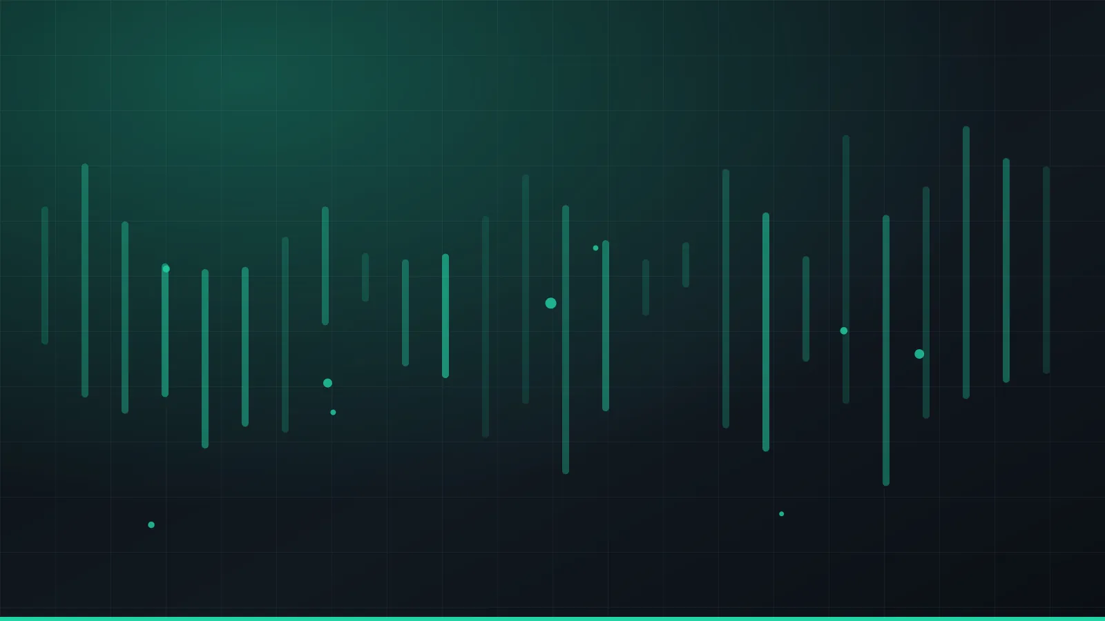 Composição gráfica em verde representando o fluxo de mensagens de um agente